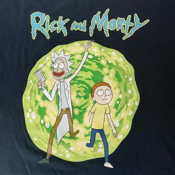 Rick and Morty Unisex Crop Tee XL - Picture 2 of 3